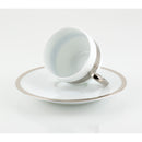 set 2 pezzi tazze in porcellana decoro platino