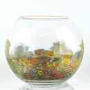 centrotavola in vetro decorato a mano