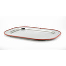 polished stainless steel tray