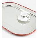 polished stainless steel tray