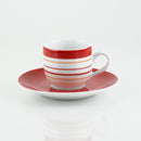 set 6 pezzi tazze caffè in porcellana