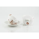 set 6 pezzi tazze caffè con zuccheriera dipinte a mano