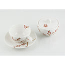 set 6 pezzi tazze caffè con zuccheriera dipinte a mano