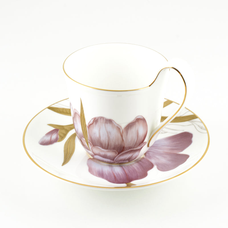porcelain teacup with plate