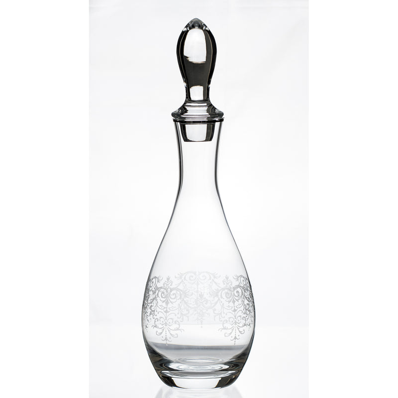 silk-screened crystal bottle