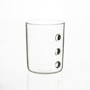 set 6 pezzi bicchieri più brocca in vetro borosilicato trasparente