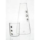 set 6 pezzi bicchieri più brocca in vetro borosilicato trasparente