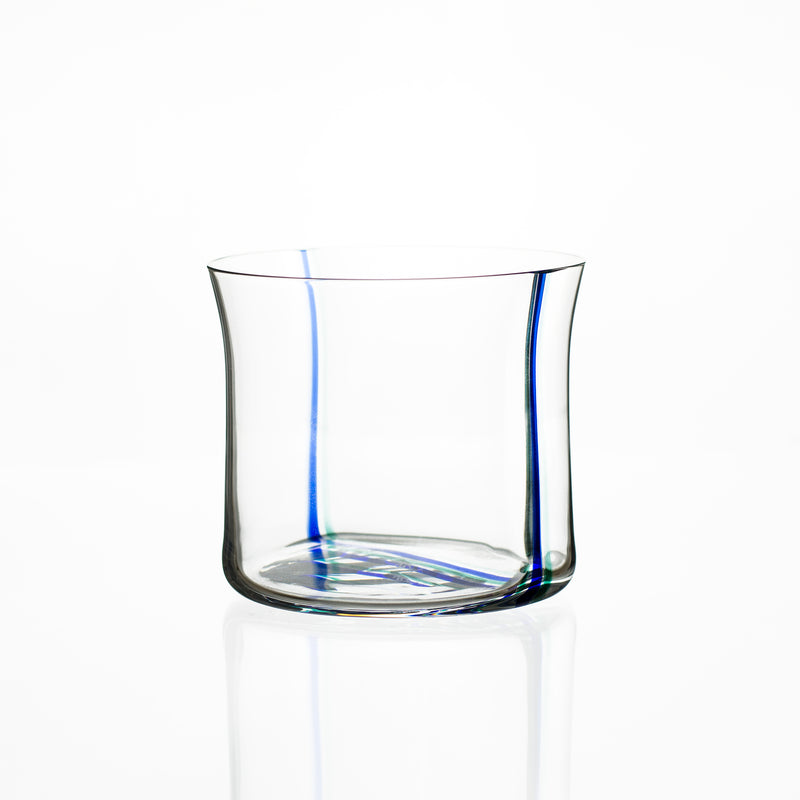 set 6 pezzi bicchieri vetro soffiato
