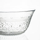 clear glass bowl