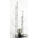 glass and stainless steel lamp