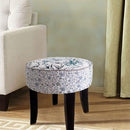 Sgabello in legno e tessuto