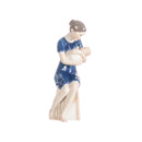 blue porcelain motherhood figurine hand decorated