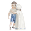 figurine couple children in hand decorated porcelain