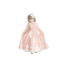 pink girl figurine in hand decorated porcelain