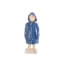 figurine baby blue coat in hand decorated porcelain