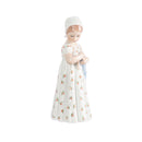 little girl figurine with white porcelain doll hand decorated
