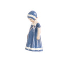 little girl figurine with hand decorated porcelain handbag