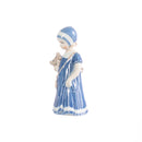 little girl figurine with hand decorated porcelain plush