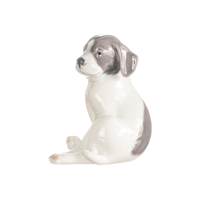 statuina cucciolo in porcellana decorata a mano