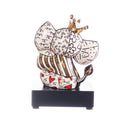 elefantino in porcellana decorato in oro disegnato da Romero Britto