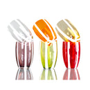 set 6 pezzi bicchieri vetro soffiato colorato