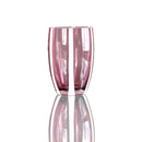 set 6 pezzi bicchieri vetro soffiato ametista