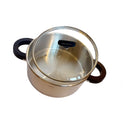 Pentola in acciaio con coperchio