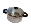 Pentola in acciaio con coperchio
