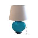Lampada in vetro soffiato turchese