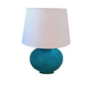 Lampada in vetro soffiato turchese