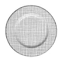 Servizio piatti in porcellana bianco nero