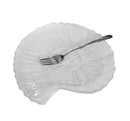 Set piatti conchiglia in vetro trasparente