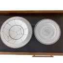 Servizio piatti in porcellana bianco nero