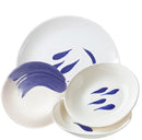 Servizio piatti bianco blu